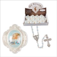 Acrylic Blue Rosary/Baby Boy  (61161)