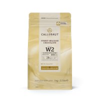 a white bag of barry callebaut white chocolate callets