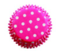 BC731 PINK POLKA DOTS STD BAKE CASE 60PK