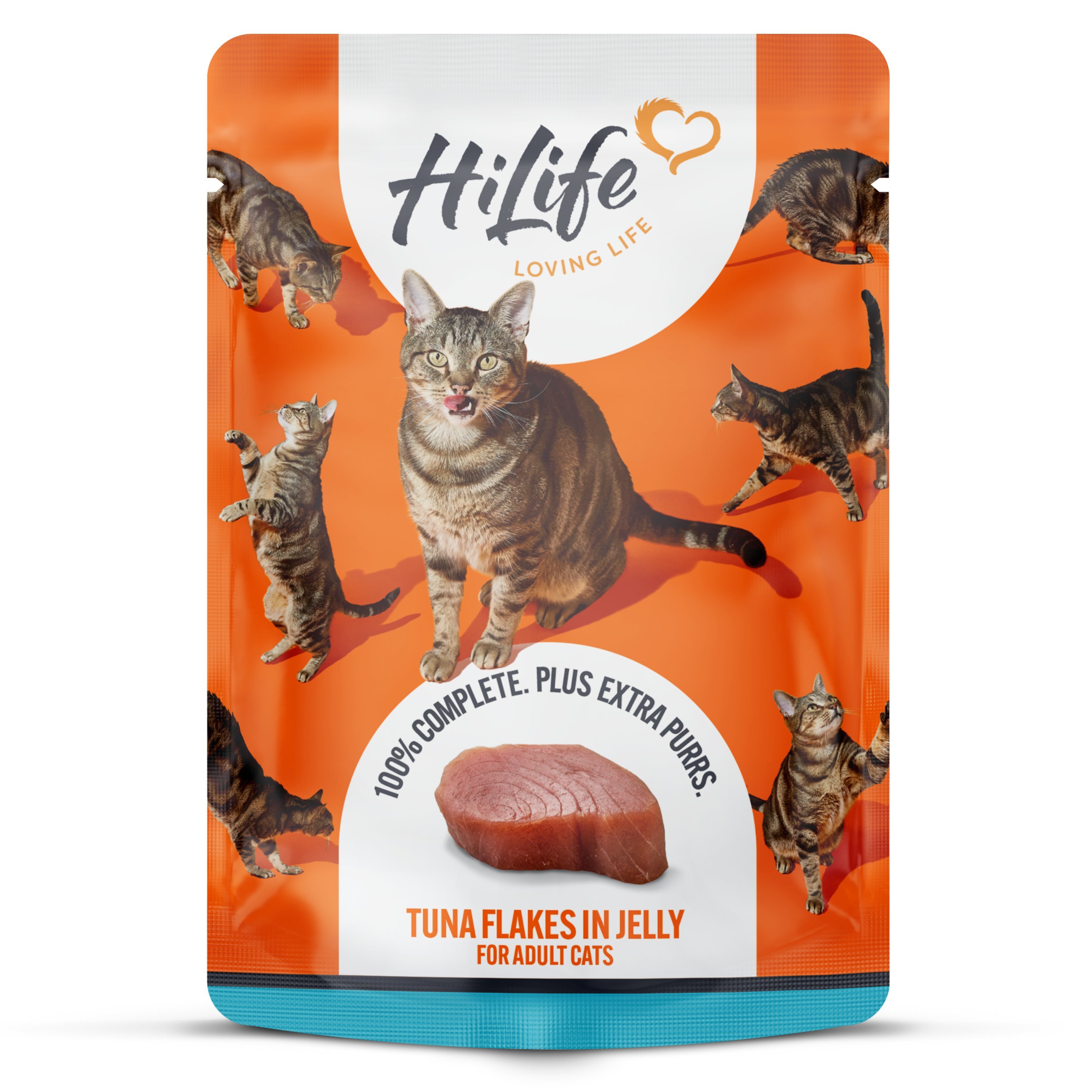 Hi Life Adult Cat Pouches Tuna Flakes in Jelly 18x70gm