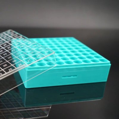 Cryogenic Vial Storage Box, Cryobox, For 2.0ml Ex. Thread/1.8ml Int.Thread Vials (10x10), 1 Box