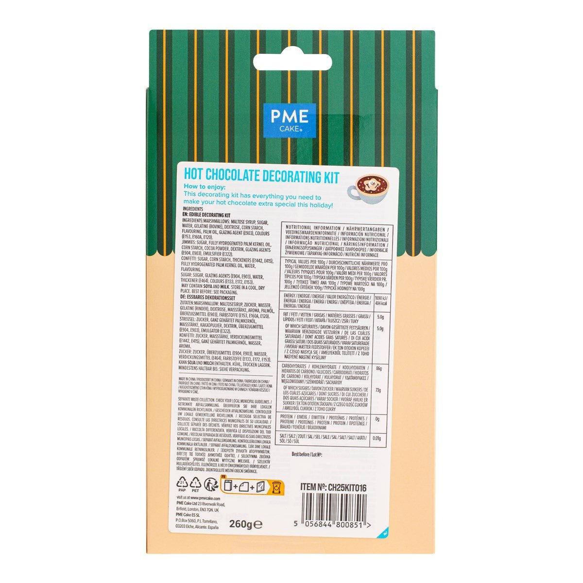 HOT CHOCOLATE DECORATING KITS - MELTING SNOWMAN 260g