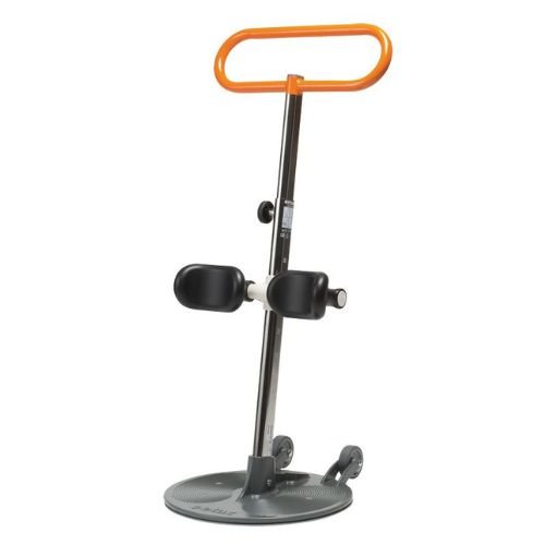 Rotating Disc Turner to easy to use, simply place the patient's feet on the non-slip mats and their hands on the lower part of the hand-rail.