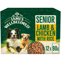 James Wellbeloved Senior Dog Lamb and Chicken with Rice in Gravy Pouches 12x90gm DS51E