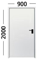 Steel Exterior Door Kit White Finish 2 Metre x 900mm - Hinge Left