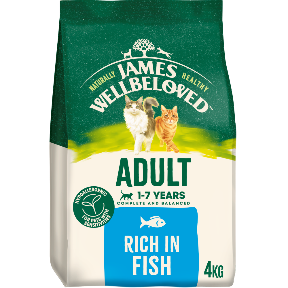 James Wellbeloved Adult Cat Rich in Fish Dry Food 4kg DL15D