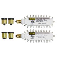 L.E.D. Retrofit Kit, Red, 120VAC (2 lamps, 4 base adapters)