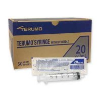 Terumo Syringe Luer Eccentric Slip Tip Latex Free 20ml - Box of 50