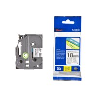 BROTHER 18MM BLACK ON WHITE LAMINATED TAPE