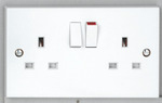 VIMARK 13 AMP  2 GANG FLUSH SWITCHED SOCKET