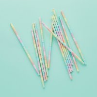 Eco Rainbow Paper Straws - Pack of 16