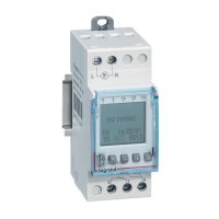 Legrand 1 Channel 24Hr 7Day Dinrail Digital Timeclock 412631