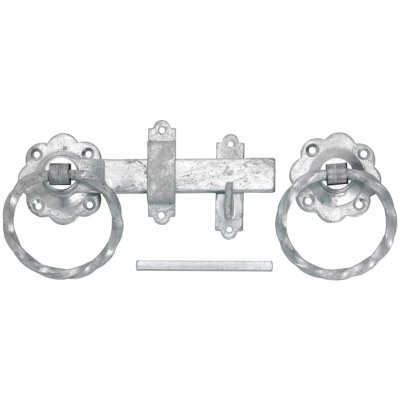 Perry 150mm 6" No.1137 Twisted Ring Handle Latches Galvanised