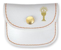Communion Rosary Purse/White/Bonded Leather   (C64291)