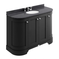 Bayswater-1200-4-Door-Curved-Basin-Cabinet-Matt-Black