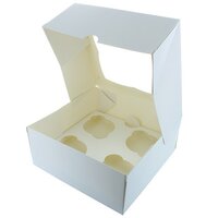 CUPCAKE-SQ-WHITE- holds 4 - 25pk