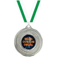 50mm Medal / CUSTOM Centre & GREE Ribbon (S)