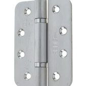 J9633SSS - 102 x 76 x 3mm SSS Radius PBH 3 Knuckle Hinge Pack Of 3