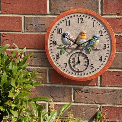 Smart Garden BirdWood Wall Clock - 12" 1