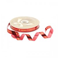 15MM RED CURLING W/MERRY XMAS IN GOLD 100YDS 
