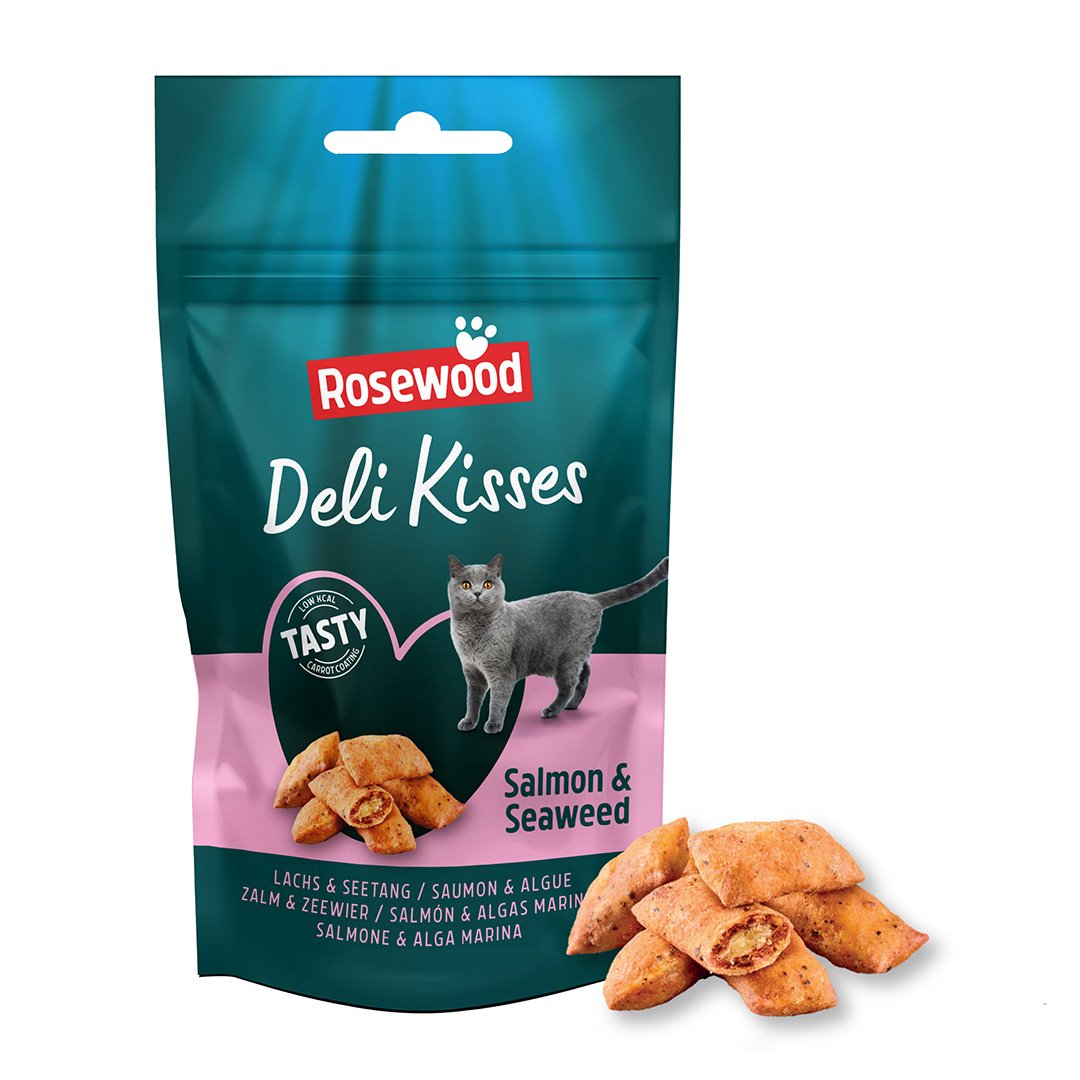 Rosewood Deli Kisses Salmon & Seaweed Cat Treats 12x60g