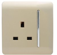 TRENDI 1 GANG 13 AMP SWITCHED SOCKET GOLD
