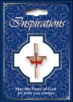 Brooch - Dove On Cross   (1708)