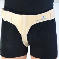 The Single Hernia Belt is designed to push back to the herniated tissue.