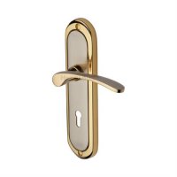 AMB6200-JP - Heritage Brass Door Handle Lever Lock Ambassador Design Jupiter Finish