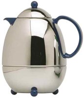 Coffee Vacuum Jug Oval Chrome-Blue 1 Litre