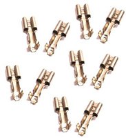Bare Push On Female Straight Spade Connector 6.3mm x 10 Pack