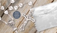 Communion Rosary/Imitation Pearl In Purse   (C6028)