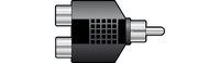 RCA phono plug to 2 x RCA phono sockets