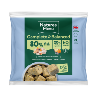 Natures Menu Frozen Dog Complete and Balance 80-20 White Fish and Salmon 1kg