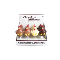 Asstd chocolate bunty lollipops in display - 24x30g