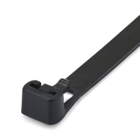 Black Quick Release Cable Tie, 200 x 7.6mm, 100 Pack, Pack Nylon PA66