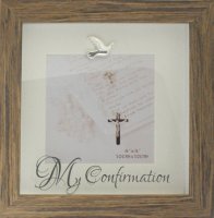 Confirmation Photo Frame/Wood Finish   (F46272)