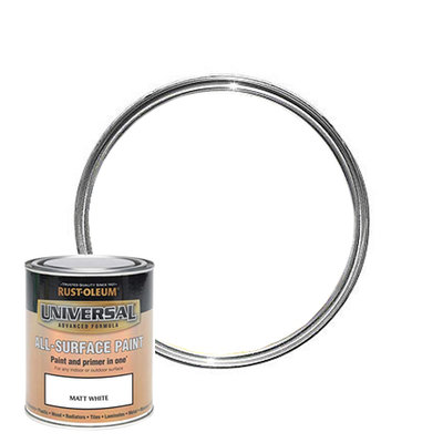 Rust-Oleum Universal Paint - Matt White 250ml