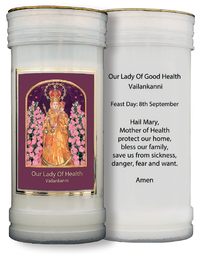 Pillar Candle - Our Lady of Health   (8696)