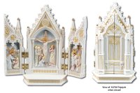 Veronese Resin Statue/7 inch Crucifixion Triptych   (52790)