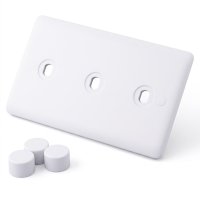 Iona 3 Gang Dimmer Plate + Knobs