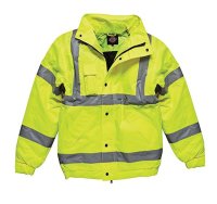 H&B HI-VIS YELLOW BOMBER JACKET MEDIUM