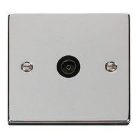 Click Deco CLICKVPCH065BK Polished Chrome TV Outlet Non Isolated