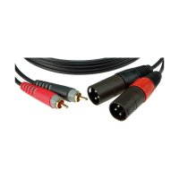 Klotz AT-CM0100 2 Male XLR - 2 Phono Lead 1M