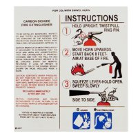 CO2 Extinguisher Instruction, 5 lb., Nameplate Version