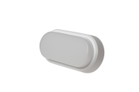 OHIO 12W IP54 OVAL BULKHEAD, 4000K, c/w WHITE and BLACK TRIMS
