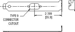 Computer Brackets D9 cutout for PCI