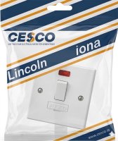 Lincoln 13 Amp Switched Fused Spur c/w Neon Pre packed