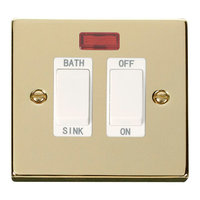 Click Deco CLICKVPBR024WH Polished Brass Immersion Switch
