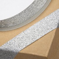Lurex Ribbon Metallic Silver - 25mm x 25m